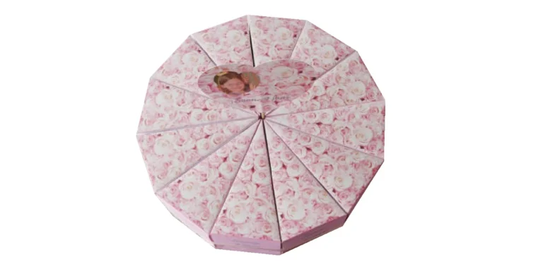 Taartpunt roze roosjes