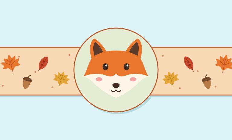 Chipswikkel met een vosje en herfstblaadjes