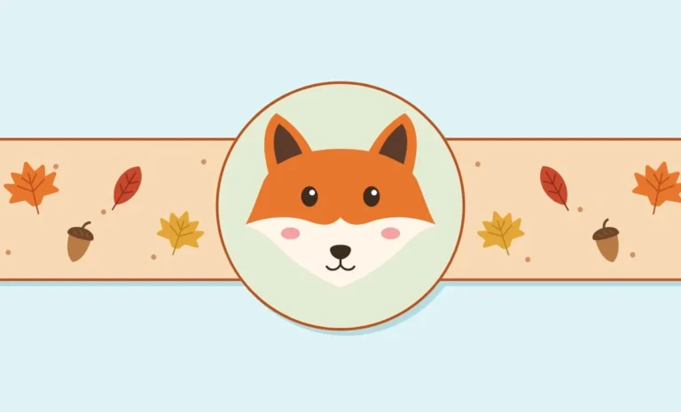 Chipswikkel met een vosje en herfstblaadjes
